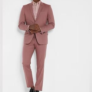Express Mauve Extra Slim Fit Suit